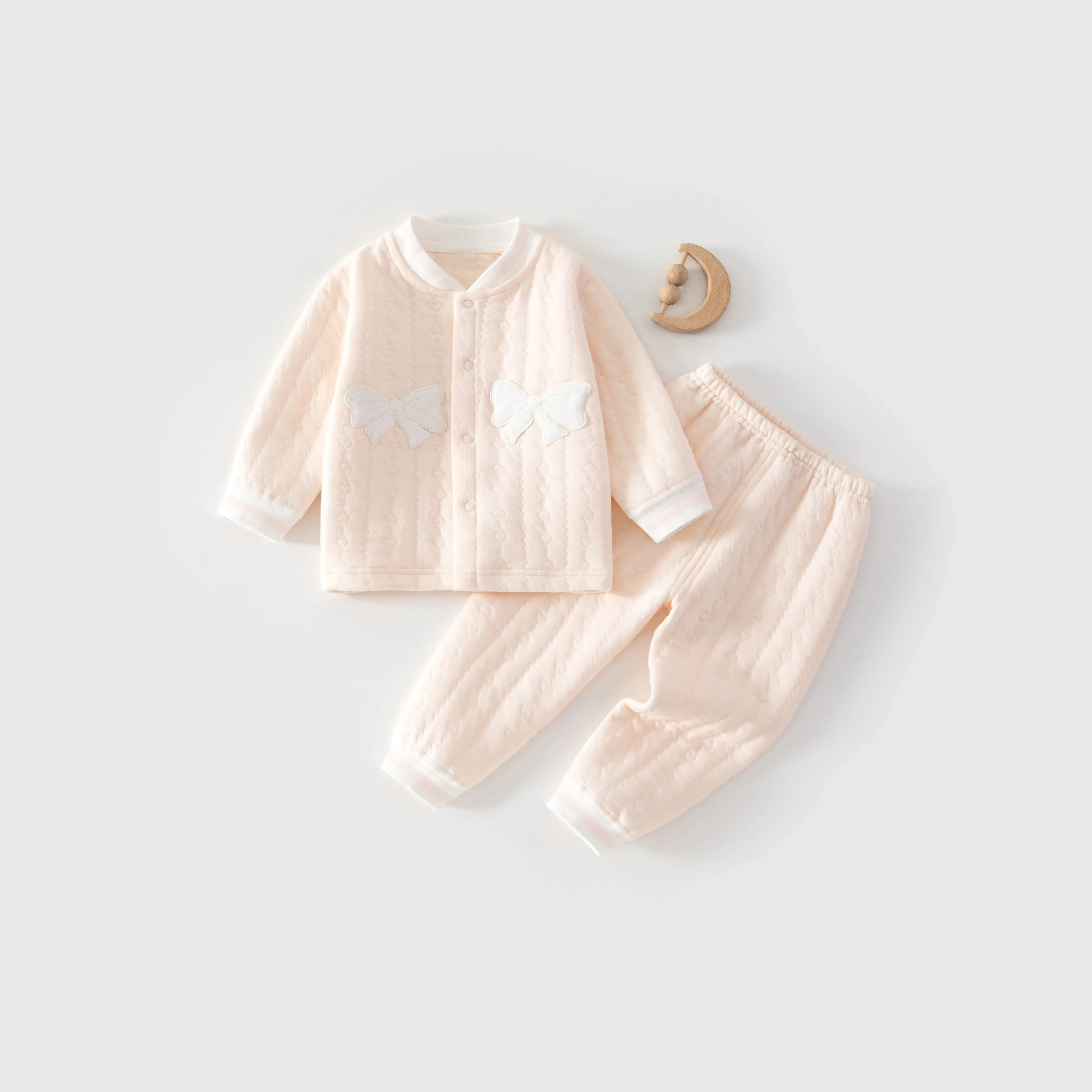 Baby Two-Piece Set Autumn and Winter Warm Clothing Class a Baby Padded Cotton Underwear Children's Pajamas Pure Cotton Autumn Tops and Pants