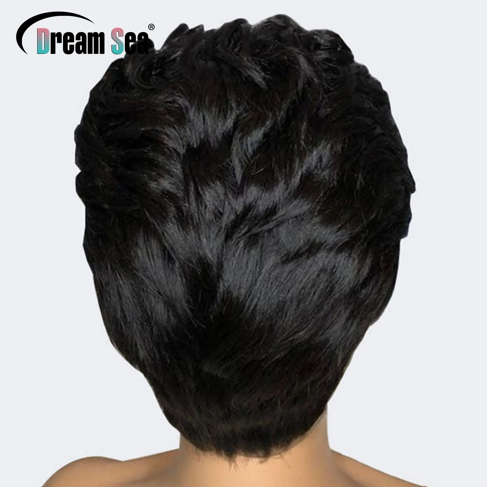 13x4 Side Part Pixie Cut Human Hair Wigs For Women Wavy Short Bob Lace Front Wig Glueless 180 Density Brazilian Hair Pre Plucked