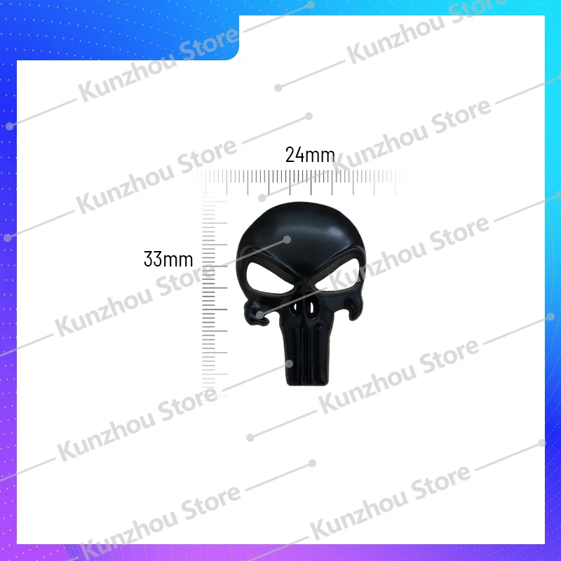 Metal Skull Emblem AR15 AK47 M4 M16 Airsoft Gun Skin Badge Car Rear Trunk Sticker Interior Decoration Badge Styling Accessories