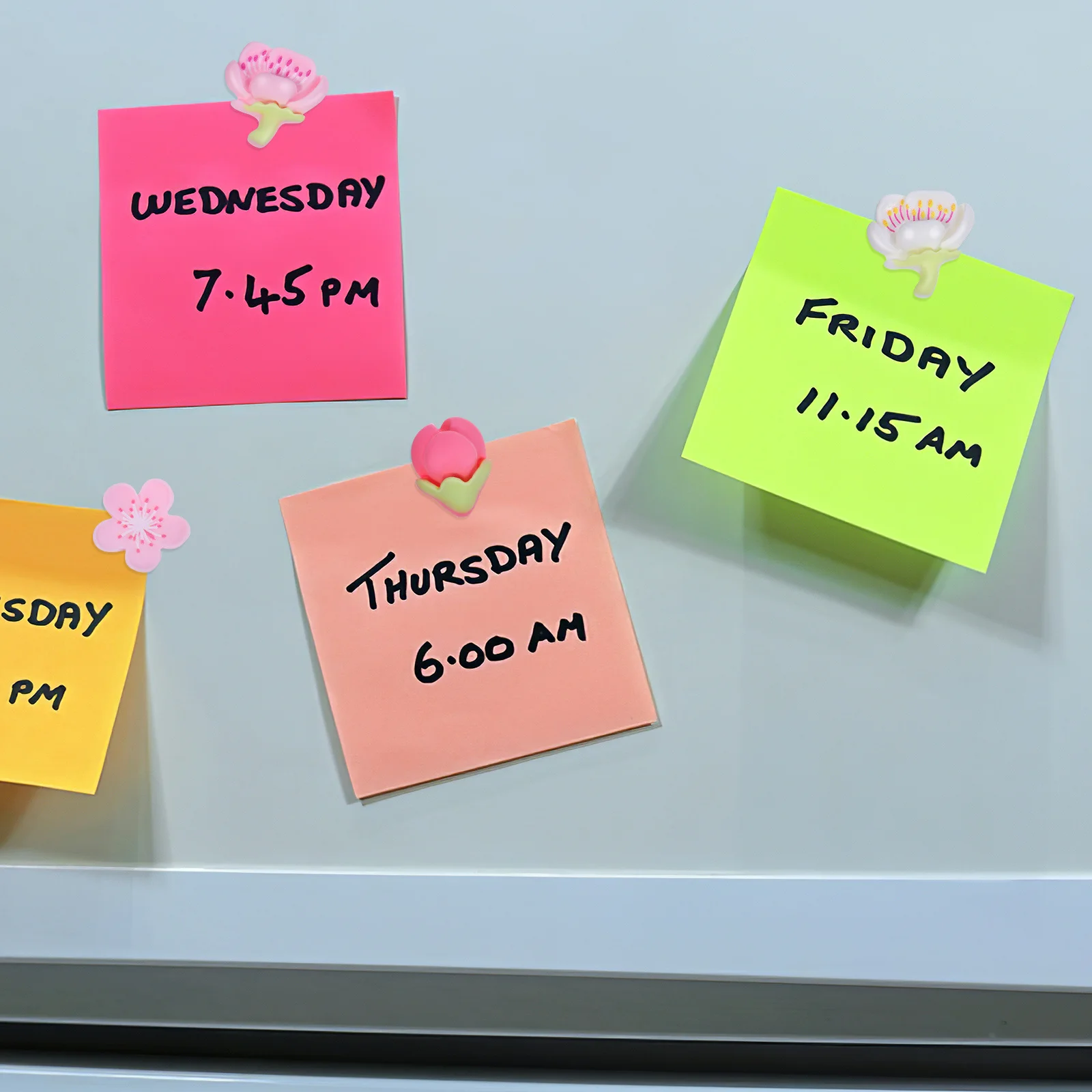 

12Pcs Cute Flower Fridge Magnets Peach Blossom Resin Refrigerator Decoration Kitchen Magnetic Holders Lovely Fridge Accessories