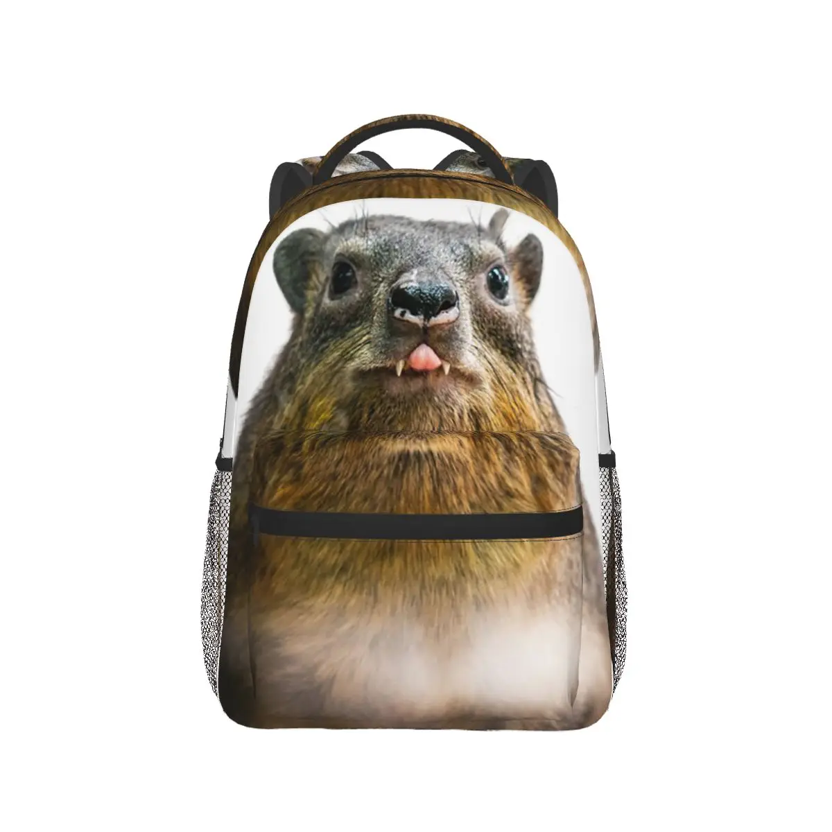 Rock Hyrax Photo Cute Vampire Potato Backpacks Boys Girls Bookbag Students School Bags Kids Rucksack Shoulder Bag Large Capacity