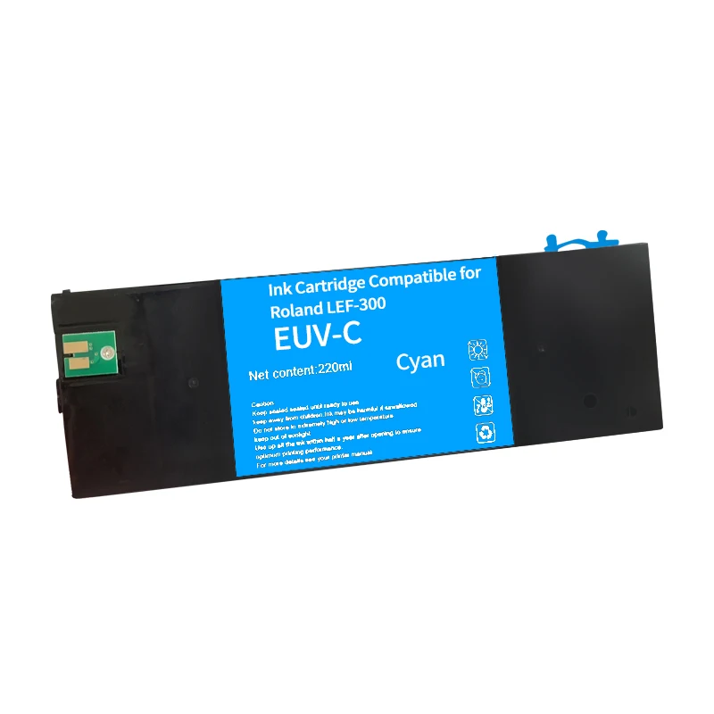 Refillable Ink Cartridge 220ML ECO-UV EUV EUV2 EUV3 EUV4 EUV5 For Roland LEF-20 LEF-10 LEF-12 LEF-300 LEC-330 LEC-300 LEC-540