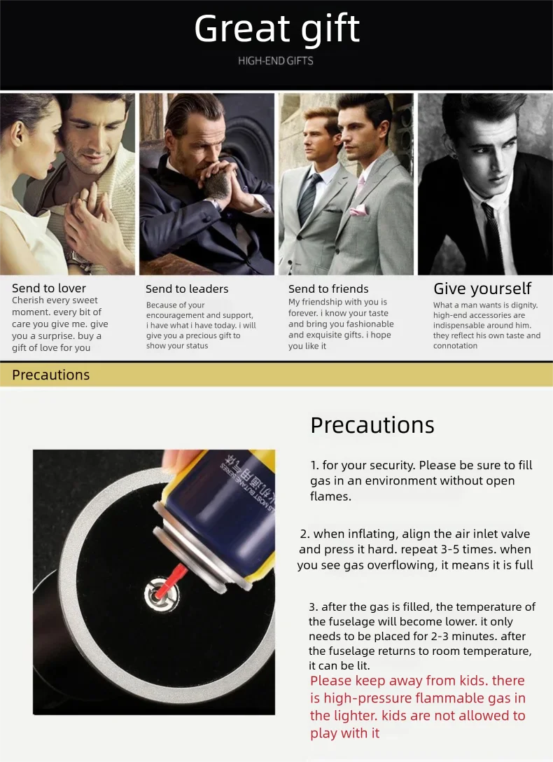 Jobon New Desktop Lighter Direct Jet Inflatable High Temperature Torch Powerful Firepower Cigar Accessory