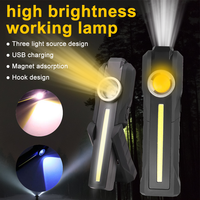 Portable Work Lights LED Rechargeable Magnetic COB Torch Handheld Inspection Lamp Cordless Work Lights Shockproof Flashlight 6\