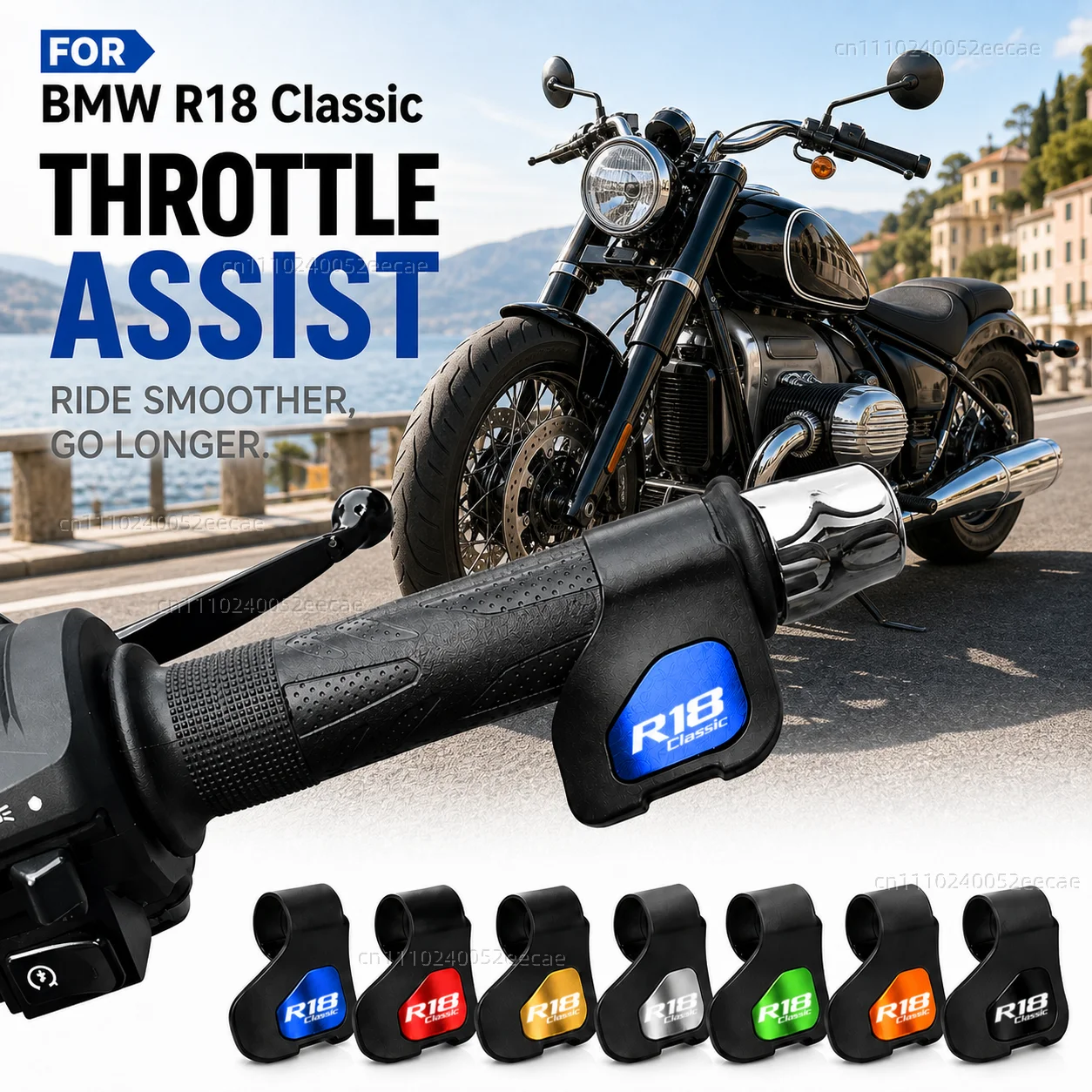 

FOR BMW R18 Classic 2020-2026 Motorcycle Throttle Assistant Clip Labor Saver Acceleration Labor-saving Auxiliary Handle Grip CNC