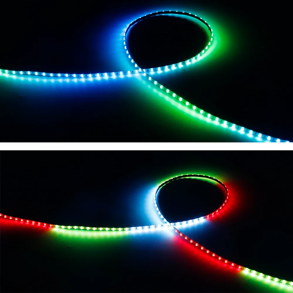 Imagem -05 - Dream Color Changing Led Strip Lights Digit Inteligente Endereçável Individualmente Rgb Ultra Estreito 27 mm 160leds por m Ws2812 dc 5v 12v 2023