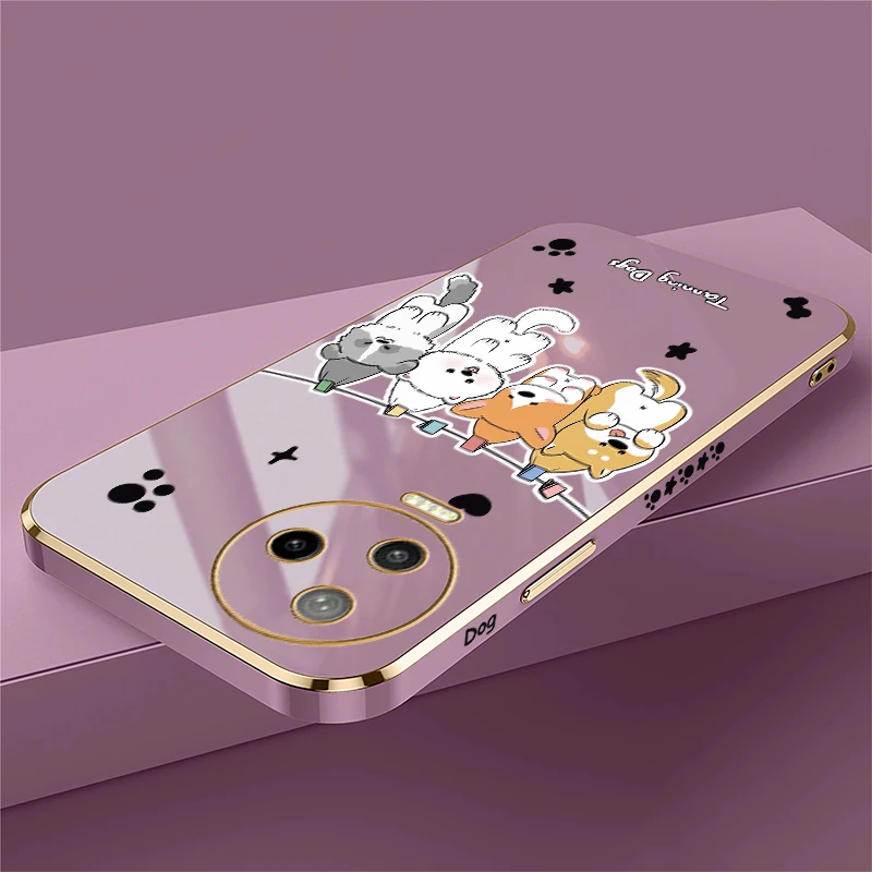 Fashion Plating Soft Case For infinix Zero X Neo X Pro Ultra 5G 2023 30 4G 5G Shockproof Protective Cute Animals Dogs Cover view 2