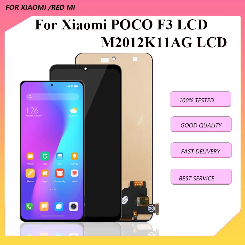 

6.67" LCD For Xiaomi Poco F3 M2012K11AG LCD Display Touch Screen Digitizer Assembly For PocoF3 Screen of Mobile Phone