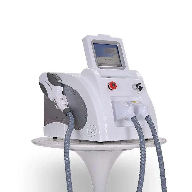 Desktop 2-in-1 IPL laser haar entfernung und Nd Yag laser tattoo entfernung maschine