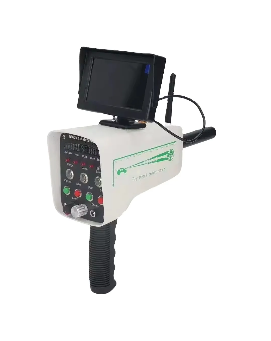 

A8 Industrial Large Screen 3D LCD Plastic Remote Metal Detector with IP55 Rating and 12cm Search Coil