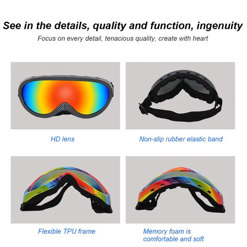 Skiing Goggles Windproof Cycling Motorcycle Goggles Winter Anti-Fog Snowboard Ski Glasses Ski Mask Tactical Goggle Sunglasses