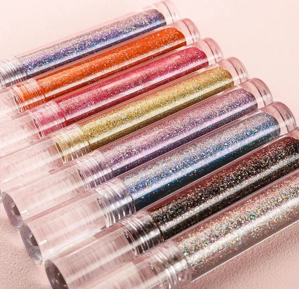 

Diamond Shimmer Lip Gloss Private Label Lipgloss Wholesale Bulk Plumping Glitter Vegan Waterproof Duochrome Mermaid Makeup 10pcs