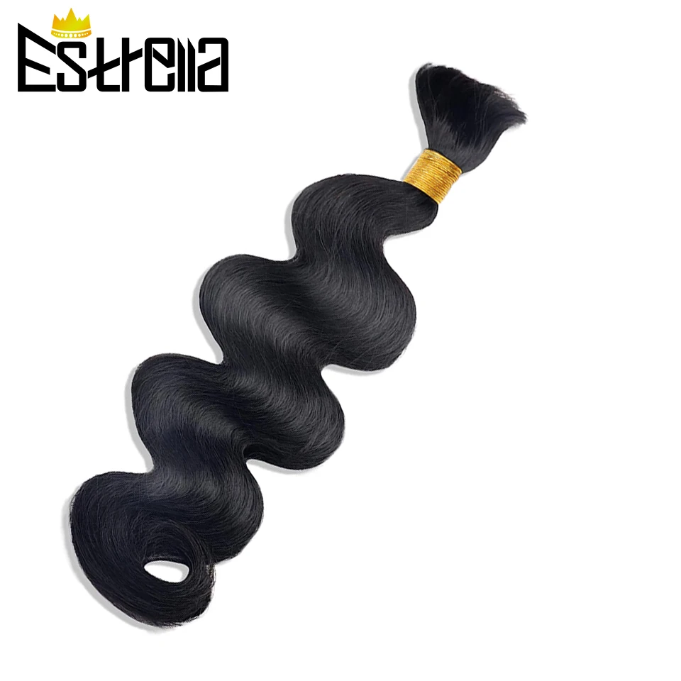 Natural Black Human Hair Bulk Hair Bundles For Braiding Body Wave Human Hair Braiding No Weft Brazilian Human Hair Extensions