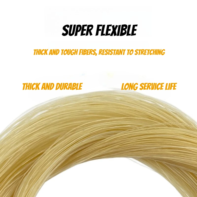 Natural Ponytail Bow Hair Violin Viola Replace Bows Hair Flexible Durable Cello Double Bass Bow Hairs Length 80-85cm Horsehair