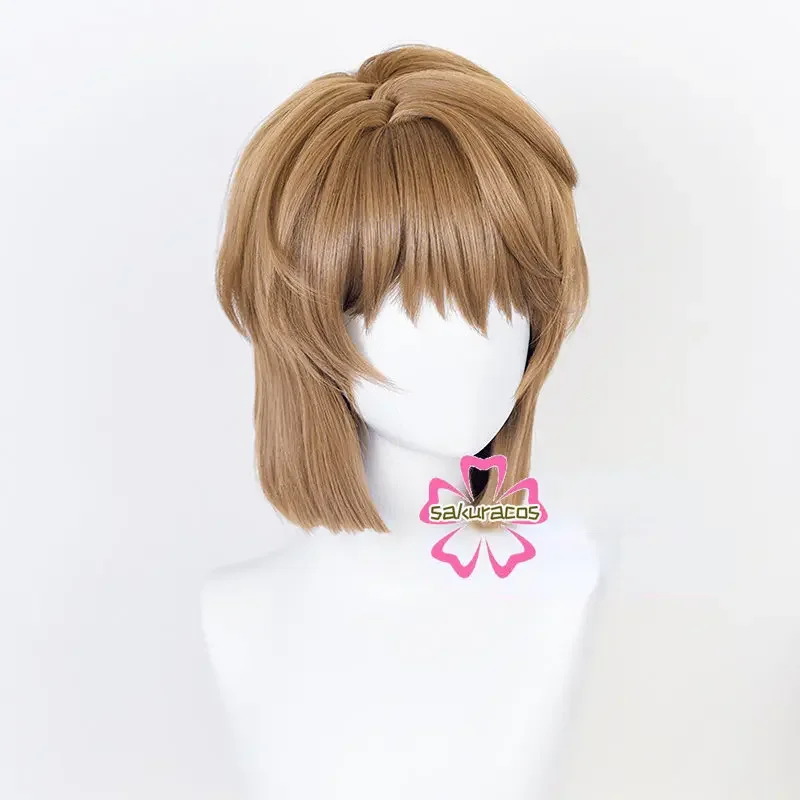 Haibara Ai Wig Miyano Shiho Sherry Cosplay Brown Short Synthetic Hair Heat Resistant Halloween Role Play Wigs + Wig Cap