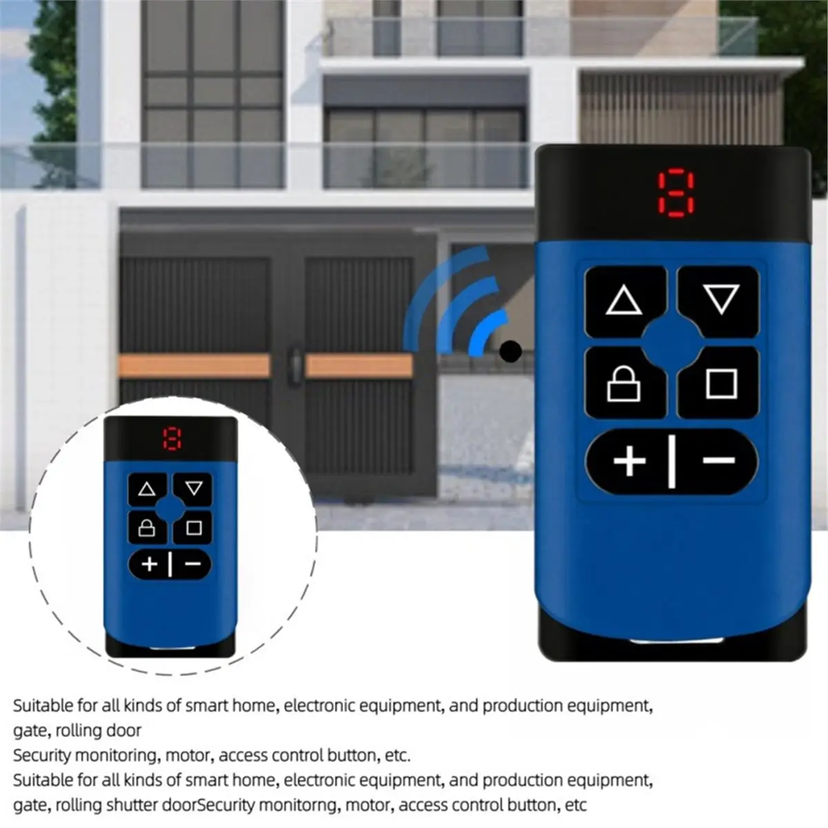 DT85 HOT  Garage Remote Multi Frequency 300-915MHz Clone Key, 433MHz 868MHz 315MHz Gate Control Transmitter Rechargeable