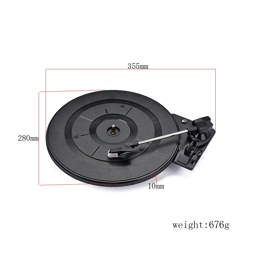 Vinyl LP Record Player Turntable 28cm Movement Small Record Player Movement with Stylus Phonograph Accessories Parts