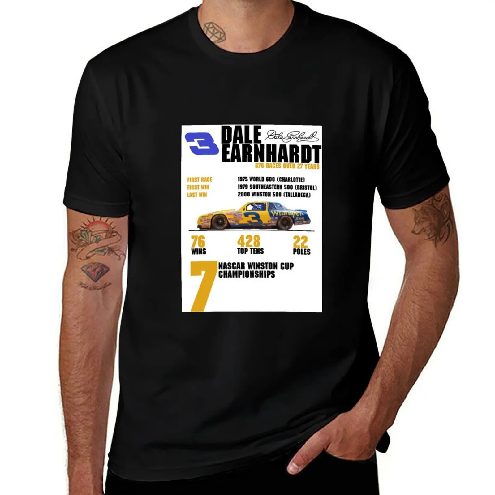 

NASCAR stats - Dale Earnhardt T-Shirt funny t shirts dark humor man t shirt graphic