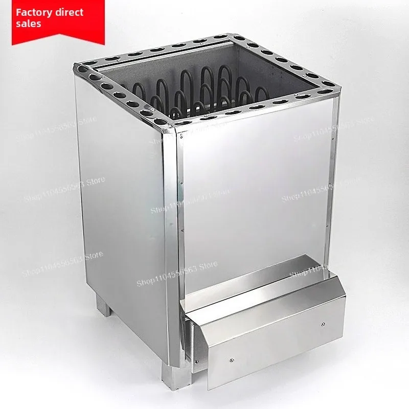 304 Stainless Steel Sauna Heater with External Control, 6-Tube Dry Steam Unit for Home and Commercial Sauna Room Installation