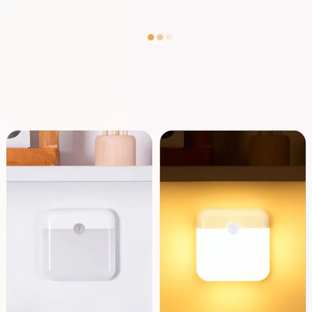 Smart LED Motion Sensor Night Light Rechargeable Wall Lamp For Corridor Stairs Wireless Magnetic Auto Induction Lighting
