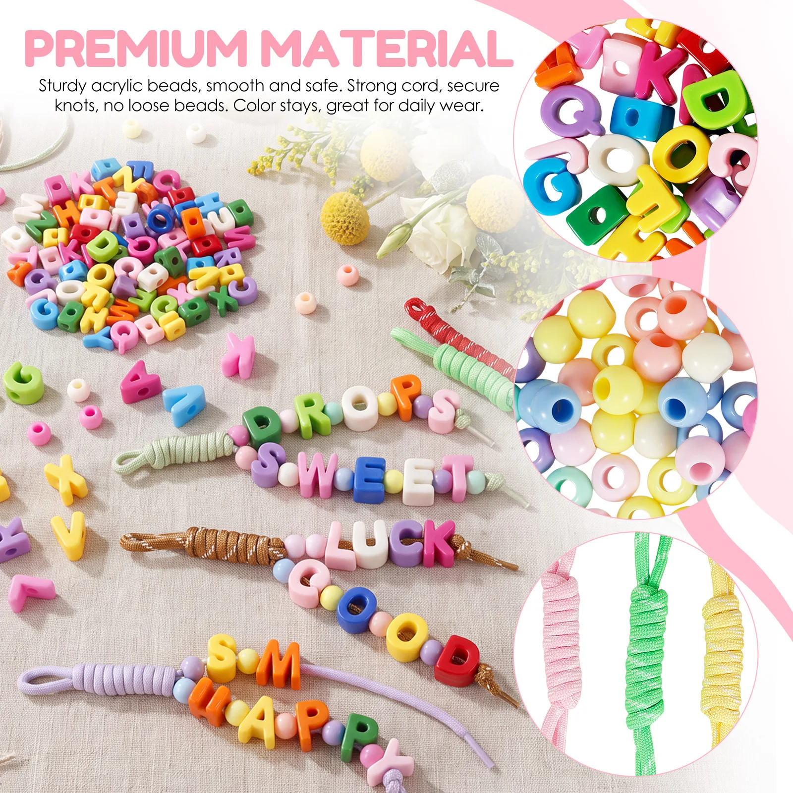 Large Colorful Letter Beads Ki - đánh giá và giá Beading