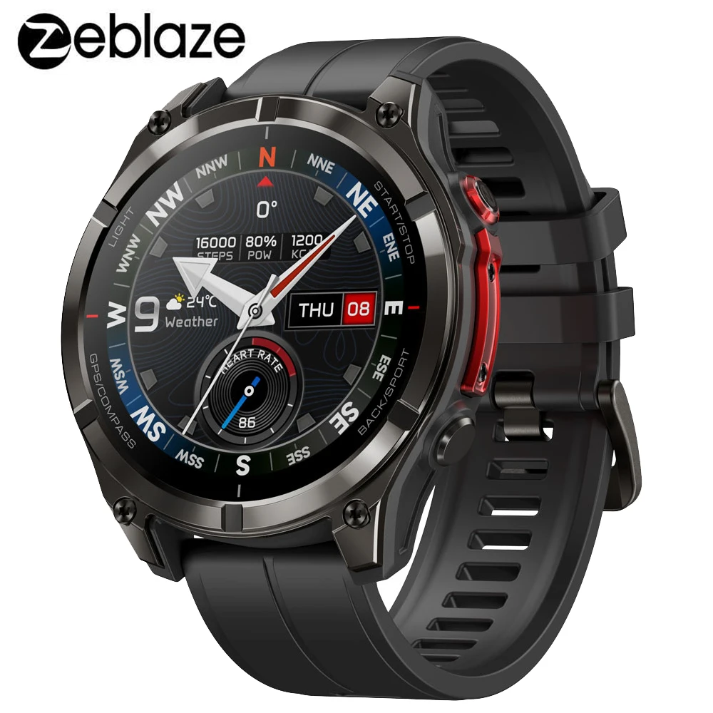 2026 New Flagship Zeblaze Stratos 4 PRO Rugged GPS Smartwatch AMOLED Free Download Maps Two-color Flashlight Music Storage Watch