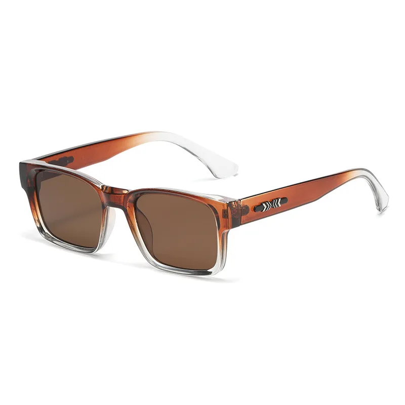Leichte Luxus-Sonnenbrille im quadratischen Design, minimalistisches Design, elegante Unisex-Sonnenbrille mit UV400-Schutz 9017