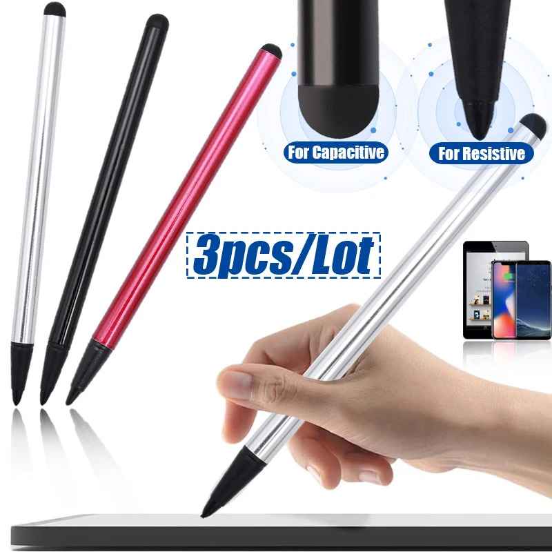 

3/1pcs Capacitive/Resistive Touch Stylus Pencil Touch Screen Drawing Tablet Pen for Smartphone Android IPhone IPad Samsung