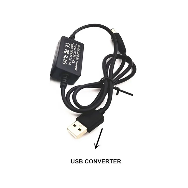 5.5*2.1mm Male to 5V 2A USB Cable for DC Coupler DR-E6 LP-E6 DR-E18 DCC3 AC-PW20 FW50 FZ100 Canon DR400 (BP511)