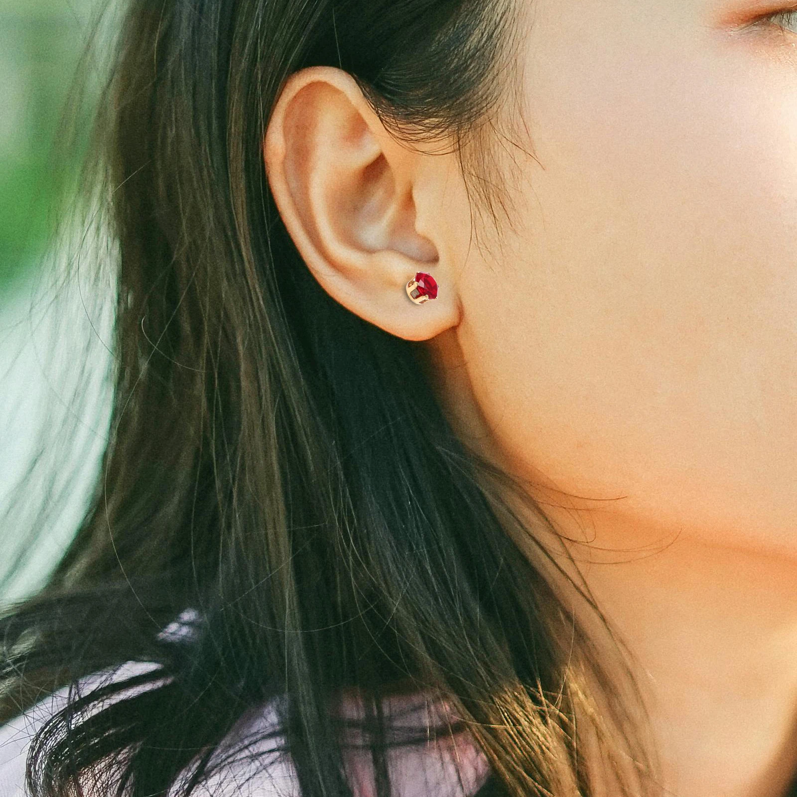 

Strawberry Peach Micro-inlaid Jewelry Earrings Lovely Studs Cute Necklace Fruit Setting Aesthetic