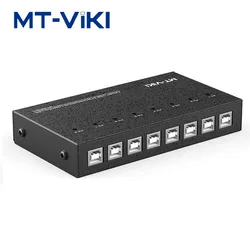 MT-VIKI 8 Port KVM Synchnorizer USB 1 Set Mouse Keyboard Controls 8 PC Hosts Hotkey Mouse Crossing KVM Switch MT-108KM-U