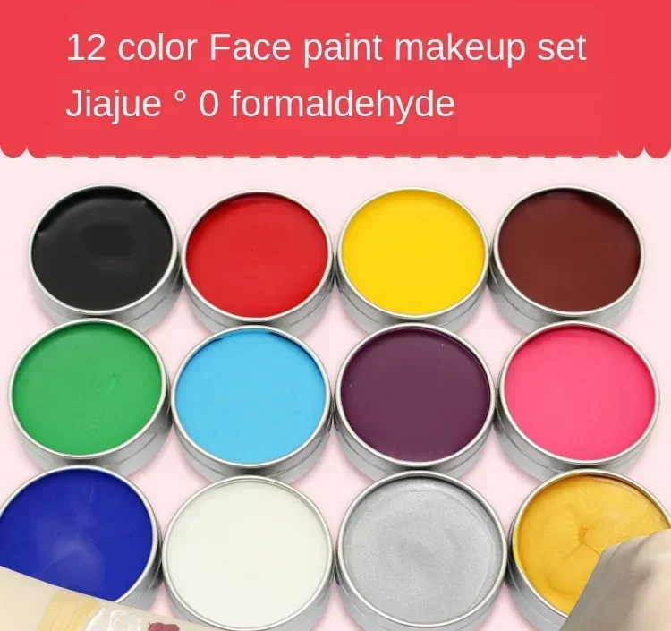 Hot Sell Face Painting Body Make-Up Niet Giftig Veilig Verf Olie Met Penseel Kerst Halloween Party Tools Groothandel Face Paint