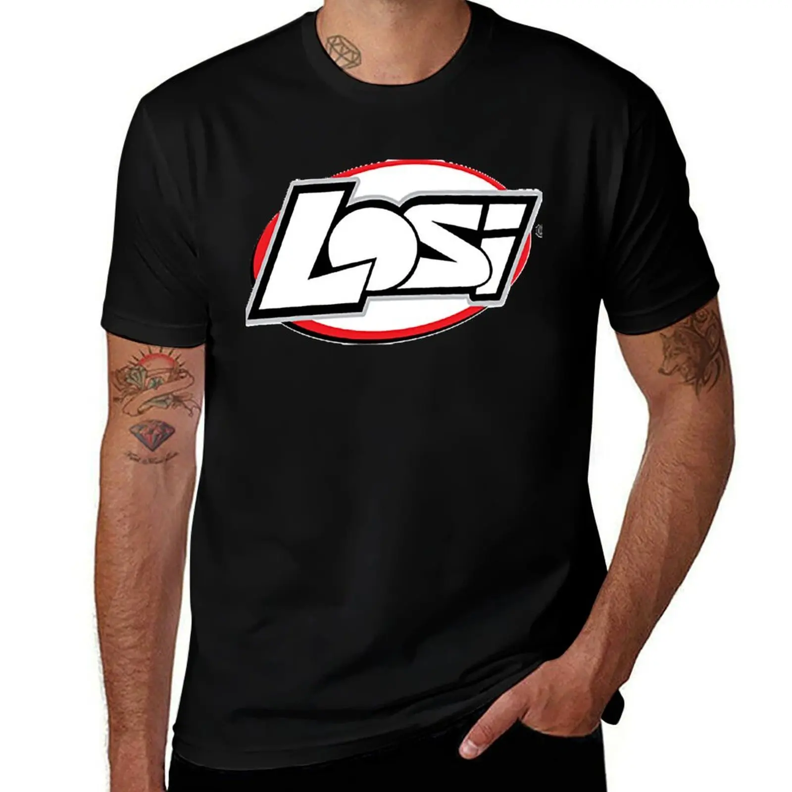 

Losi Merch T-Shirt Basic Crew Neck Short Sleeve Top