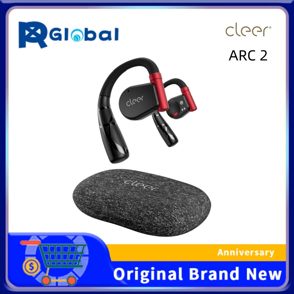 Cleer ARC 2 Sport Open Ear Headphones,Multi-Point Connect, 35 Hrs Playtime,  Bluetooth 5.3 Earbuds , Preset EQ