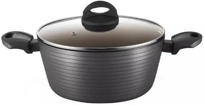 

Кастрюля для голландской духовки с крышкой, 3,4 Qt, кованый алюминий с антипригарным покрытием