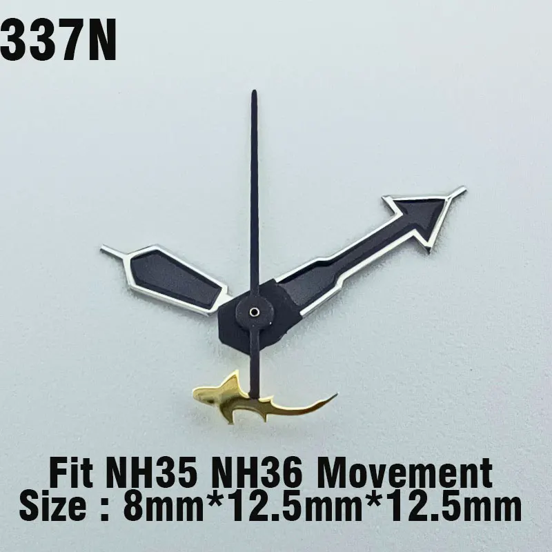 サメまたは人魚の形をした明るい緑色の時計,アクセサリー,nh34,nh35,nh36,c3,8.5x12x12.5mm