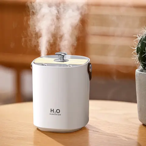 1.2L 휴대용 공기 가습기 침실용 가습기의 가벼운 USB 충전식 자동 차단 기능이 있는 조용한 초음파 가습기