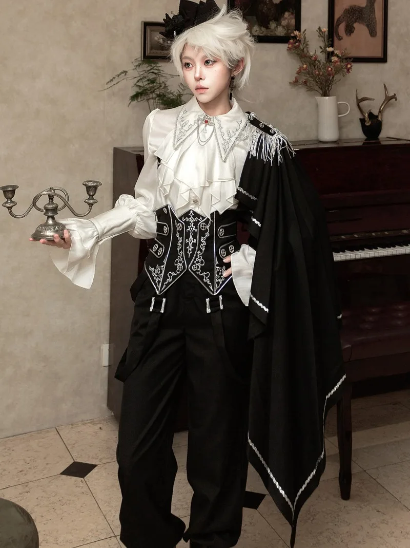 Sweet Covenant Original Dark Night Lord Lolita Halloween Neutral Style Stage Dress Prince Dress Lolita Suit