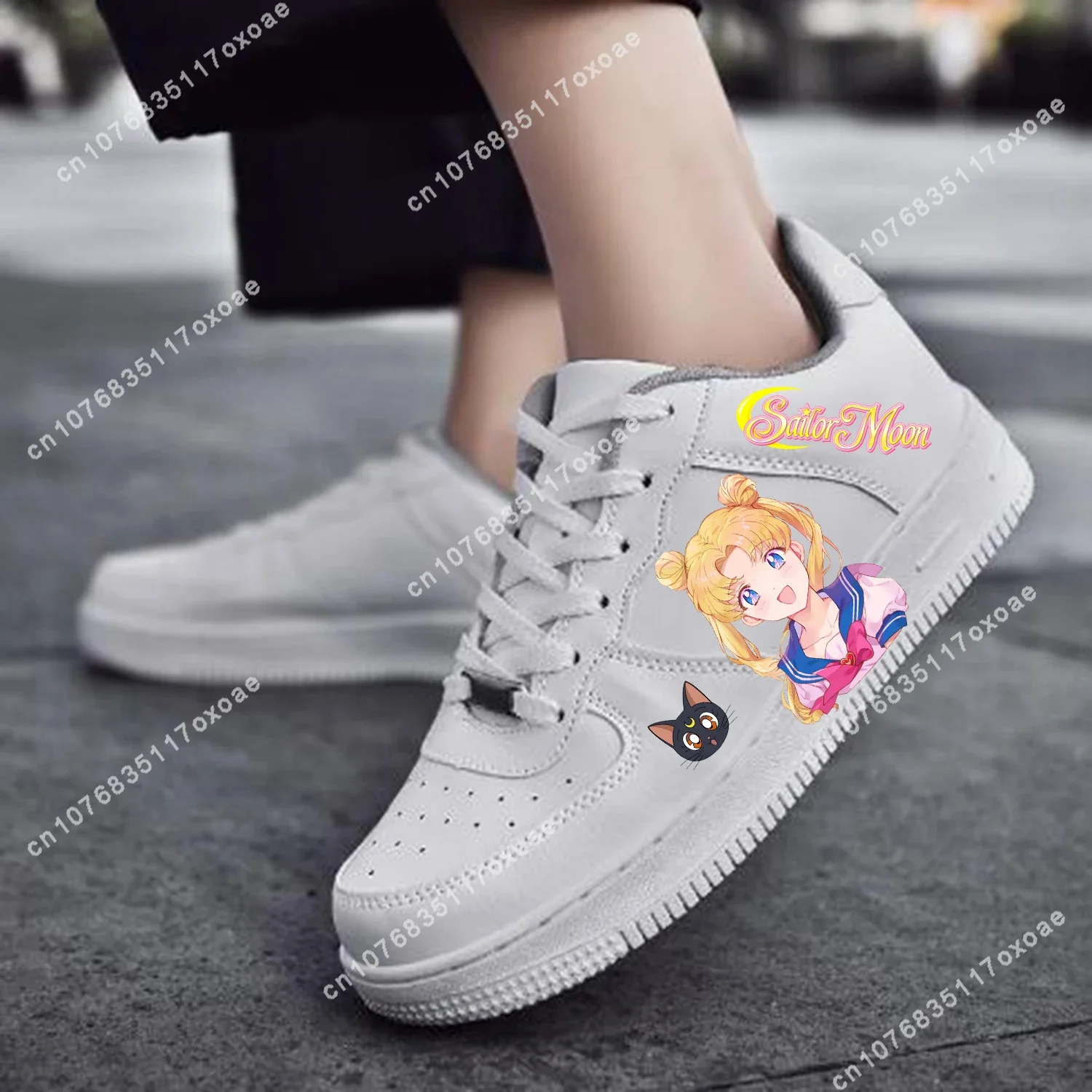 

Anime Moons Manga Cartoon Sailors Custom Shoes AF Basketball Mens Womens Sports Flats Force Sneakers Lace Up Mesh Custom Shoe