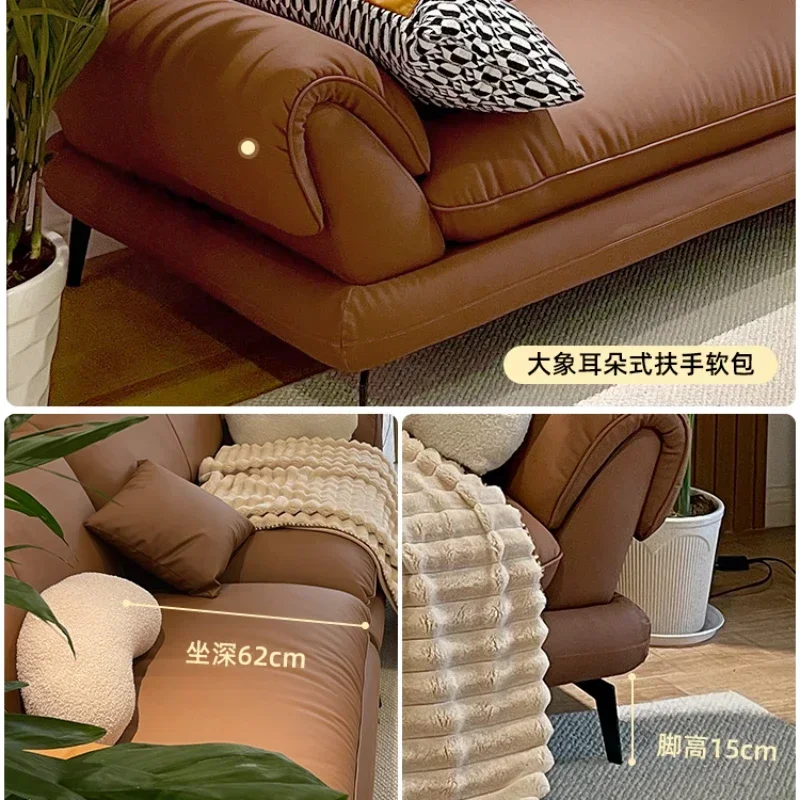

Sofa Home Living Room Light Luxury Creative Retro Straight Row Small Apartment Designer Model