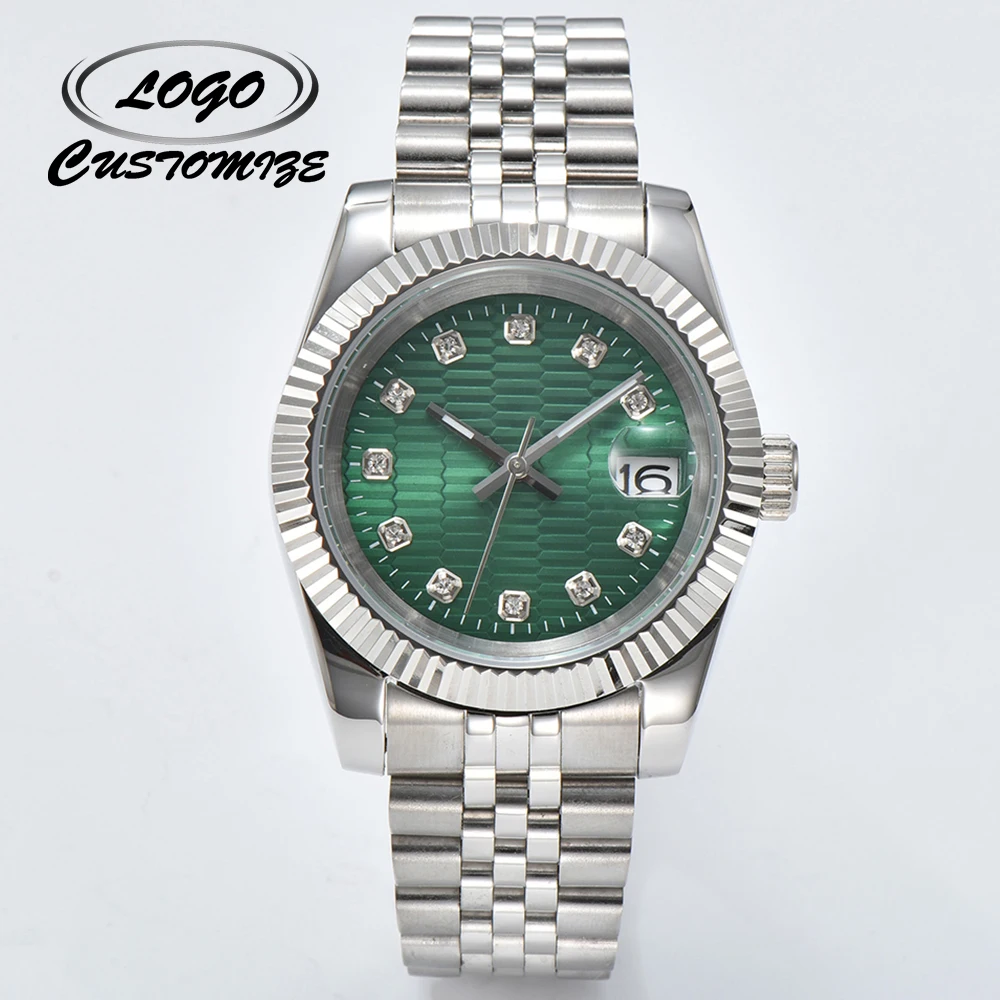 Customizable LOGO Watch NH35 Watch Sapphire Glass Luxury Automatic Mechanical Watch Suitable for NH35 Movement