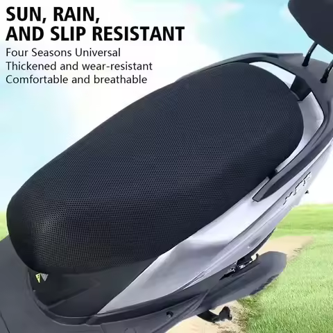 Summer Cool 3D Mesh Motorcycle Seat Cover Breathable Scooter Seat Covers Cushion Anti-Slip cover Grid Protection pad
