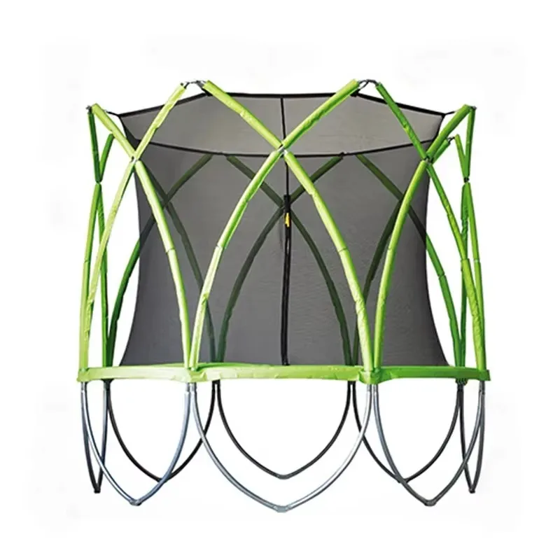 8FT Outdoor Playground Large Trampoline Sturdy Eight-Legged Non-Slip Leisure Trampoline