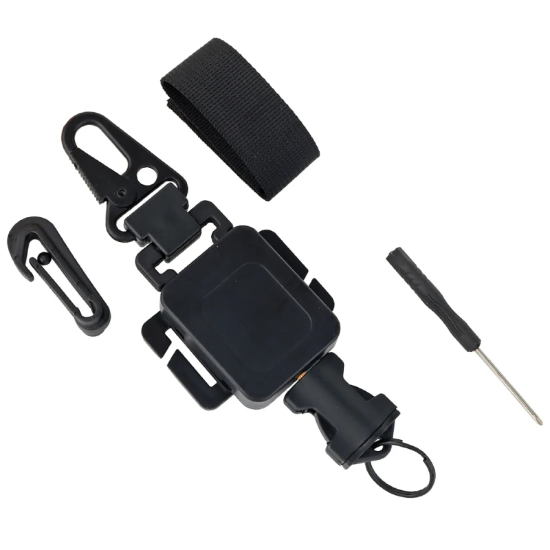

2 In 1 Outdoor Anti-theft Telescopic Buckle Retractable Anti-lost EDC Spring Rope Tools Keychain Holder