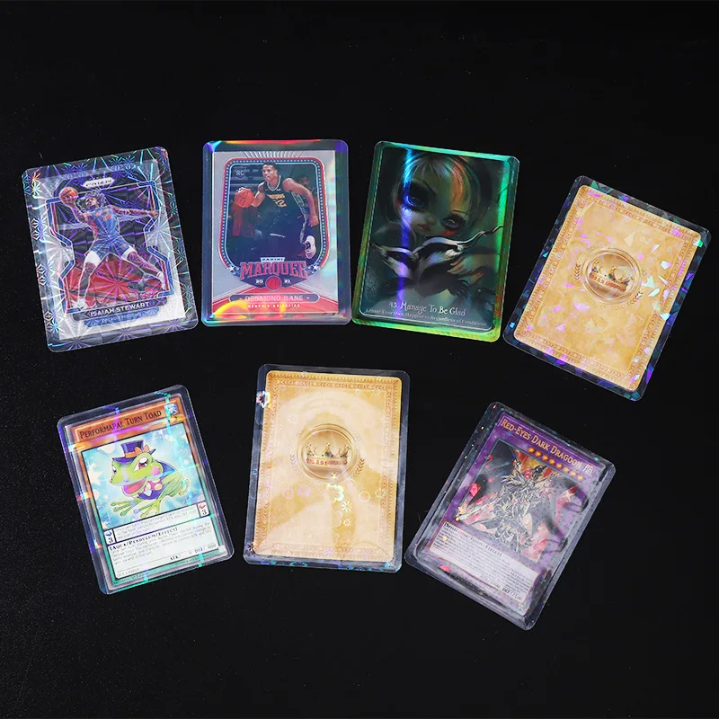 

50pcs New Laser Clear Waterproof Card Holder Tarot Astrology Playing Board Game CPP Game Cards Protective Cover Photocard Case