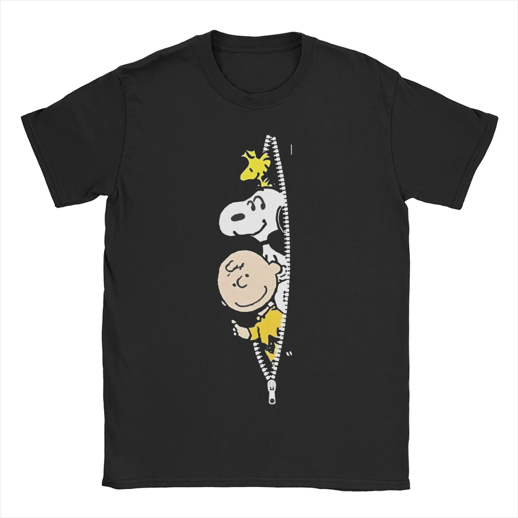 Peanuts snoopy cartoon Merch Unisex T Shirts Pure Cotton Tee Print  T-shirt Clothes