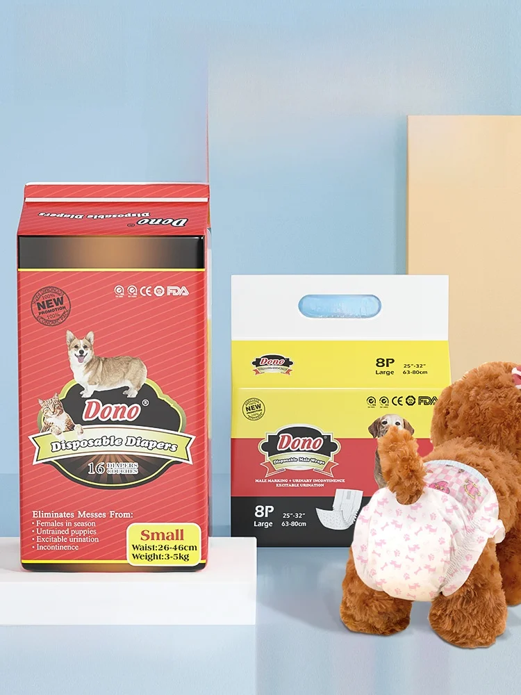 Pañales para Perros Dono, Pantalones Absorbentes e Impermeables para Perros Hembras, Transpirables para el Periodo Menstrual, Postparto e Incontinencia