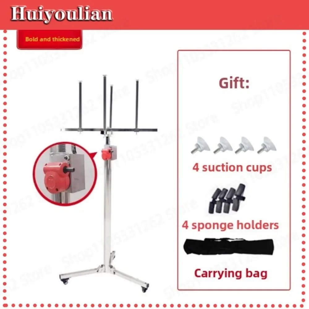 3.2m Light Installation Lift Stand Manual Electric Dual Mode Stainless Steel Folding Lamp Hoist Bracket Heavy Duty