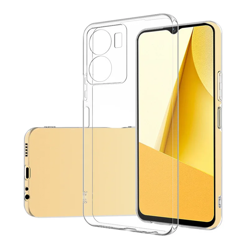 Soft Armor Silicone Case For VIVO V25 V23 Pro V23E Y16 Y31 Y02 Y72 Y70 Y12S Y20i Y53S Y01 Y22 Y22S Y02S Y20S Y35 Y16 Clear Cover