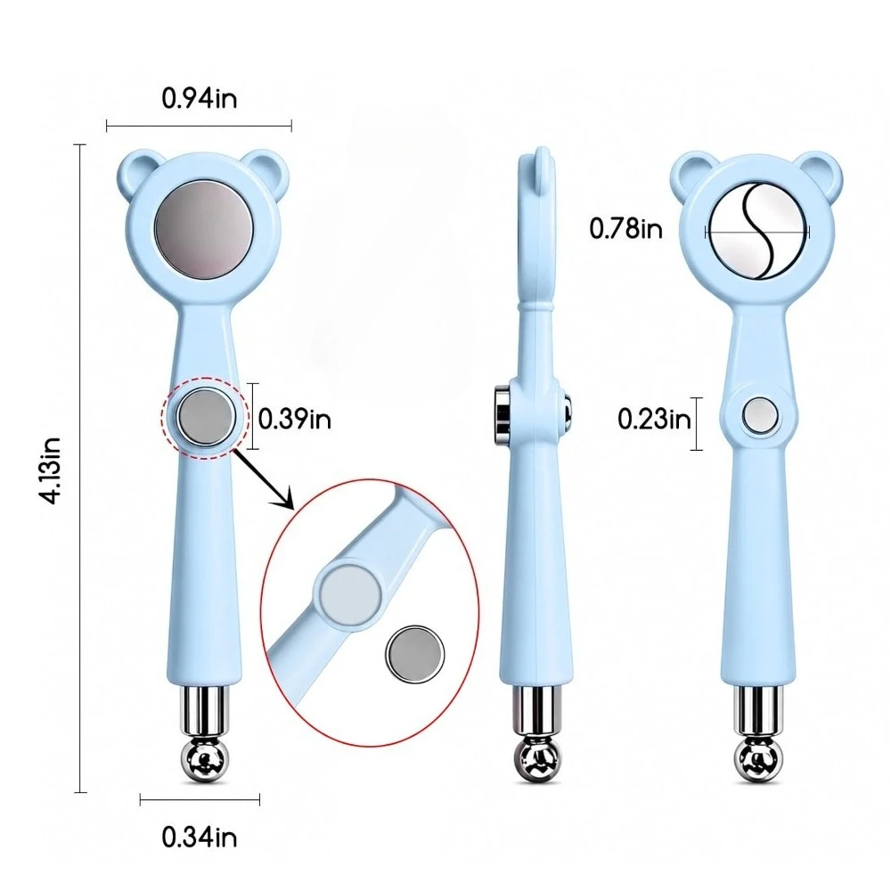 Double‑Ended Magnetic Cute Bear Nail Cat Eye Magnet Stick Wand for UV Gel Polish Magic Line Cat Eye Nail Art DIY Manicure Tool